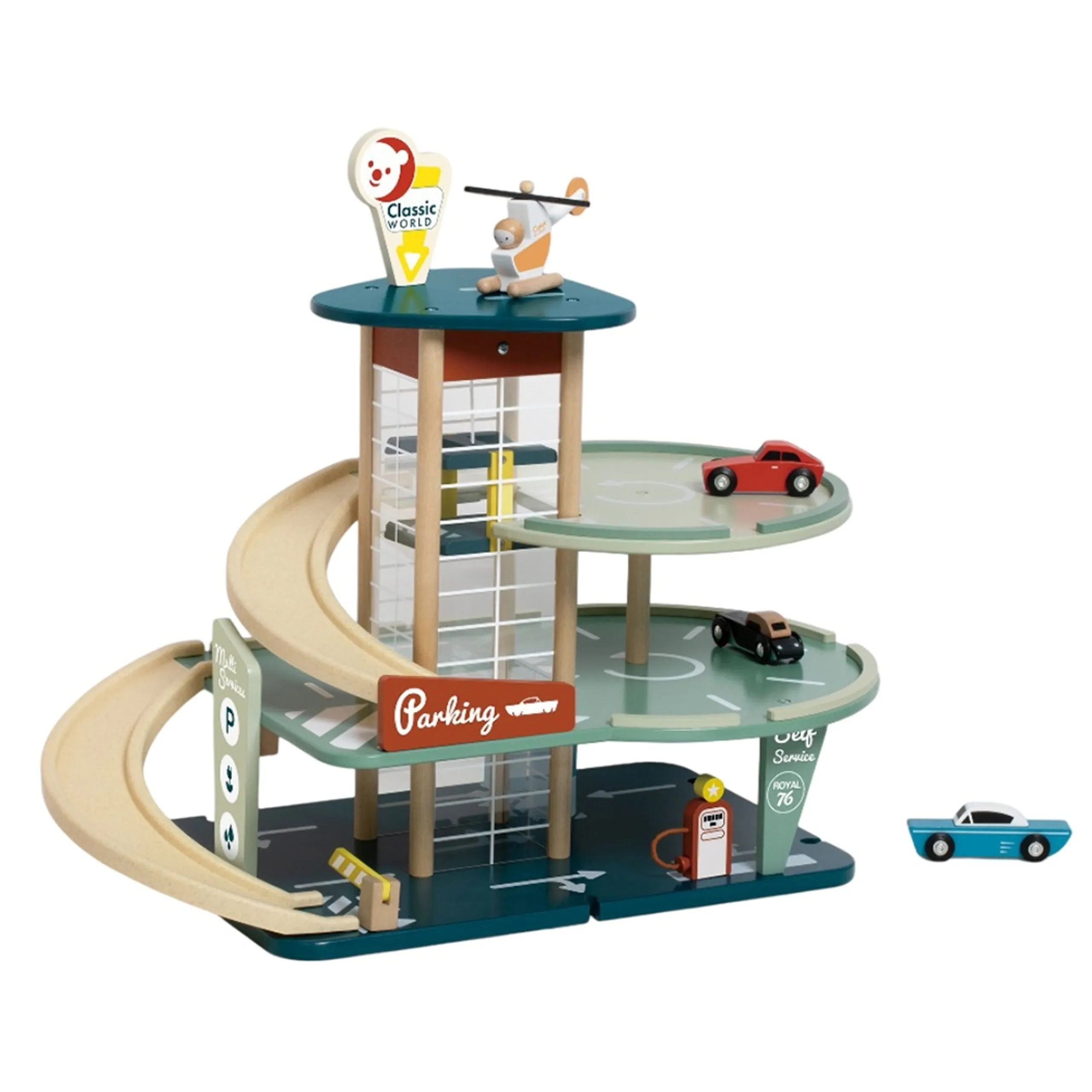 Classic World Vintage Garage Playset - 15 Pc Set