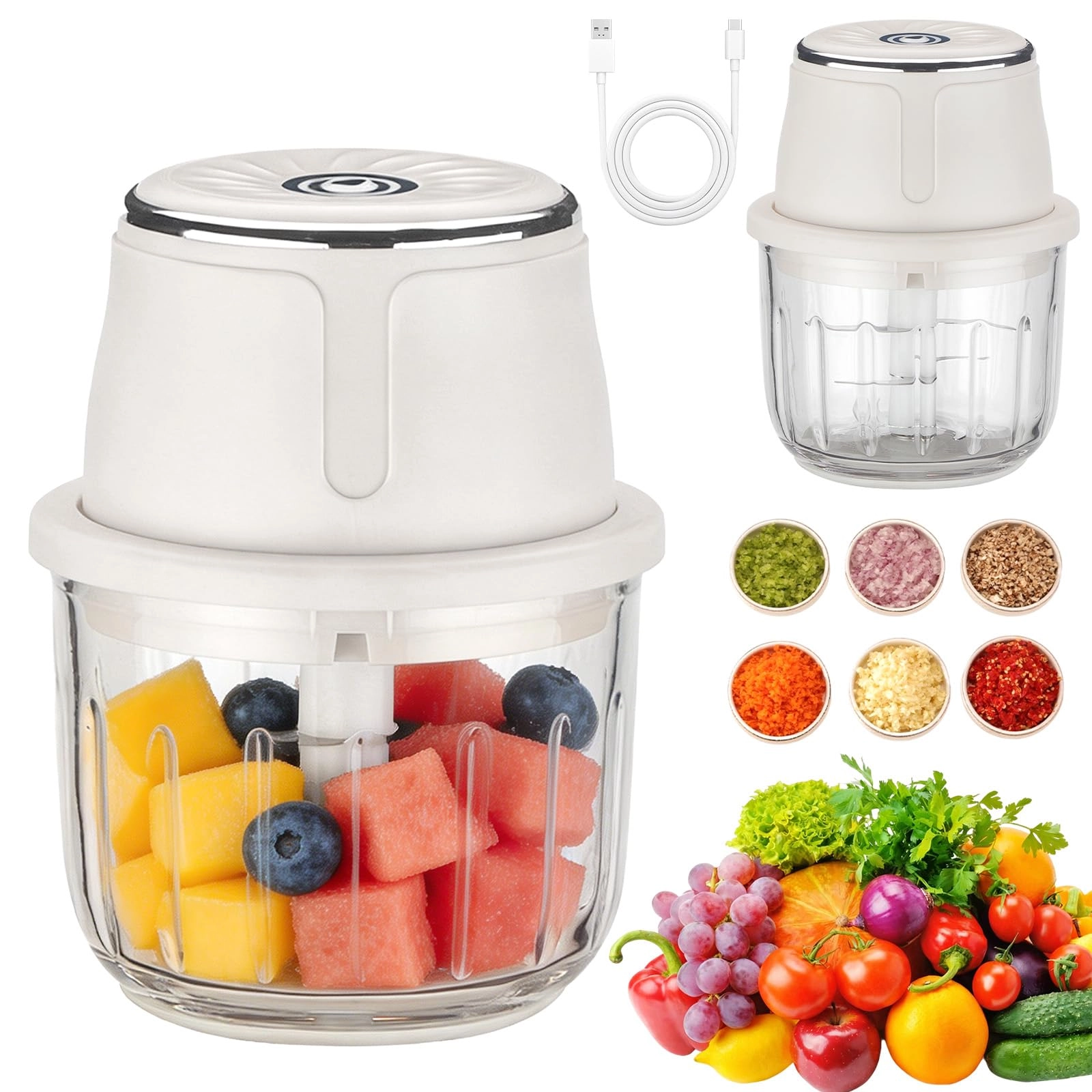 Electric Kitchen Chopper - 350 ml Battery Powered