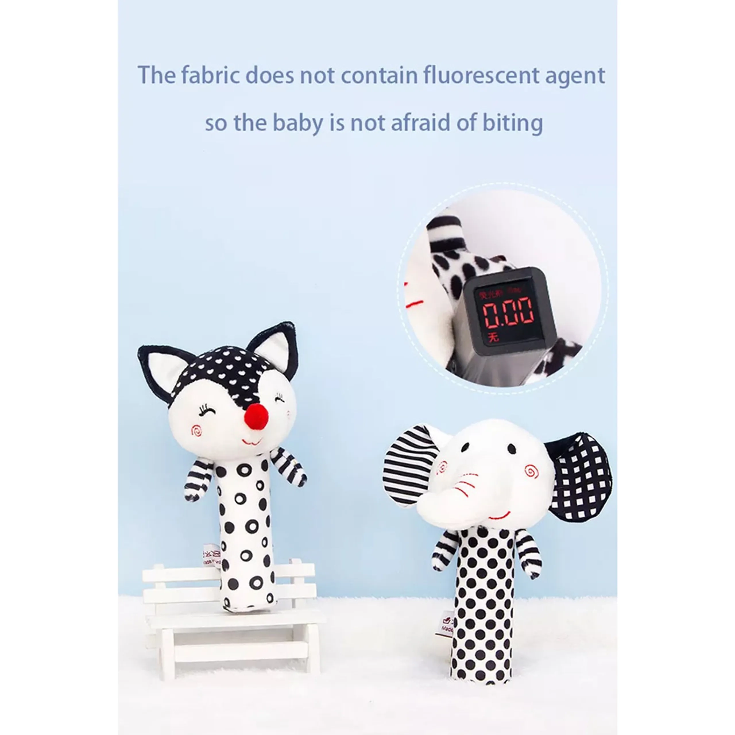 Baby Rattle Soft Toy - 3 months plush Fox