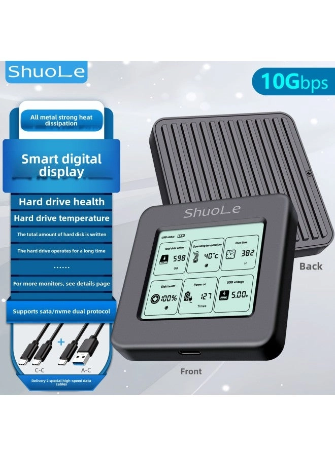 M.2 SSD Enclosure - NVMe SATA Dual Protocol 10Gbps USB-C/A