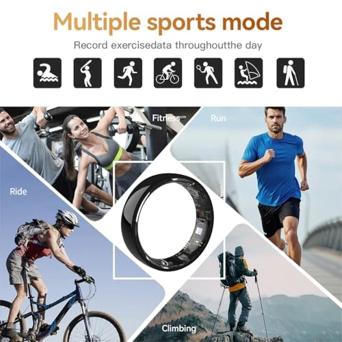 Smart Ring - Black 8# Heart Rate Monitor