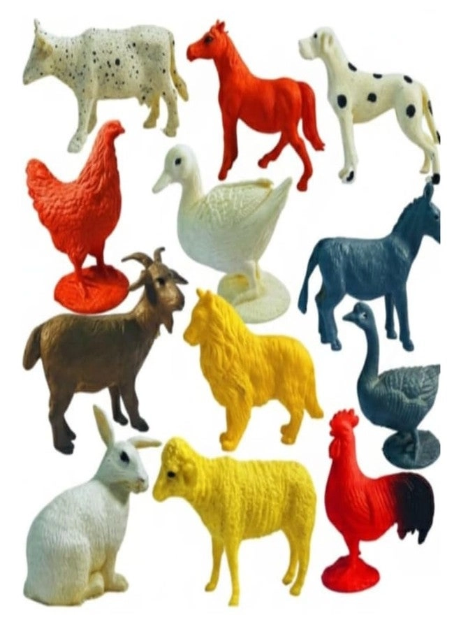 LIZTORA Farm Animal Toy Set - 2+ Years 6 pieces