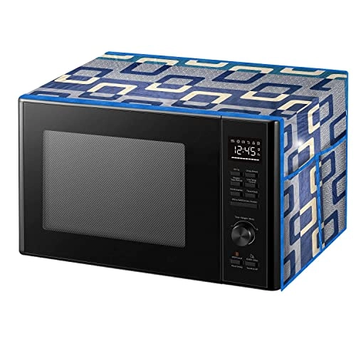 Microwave Oven Dust Proof Top Cover - Cotton 4 Utility Pockets