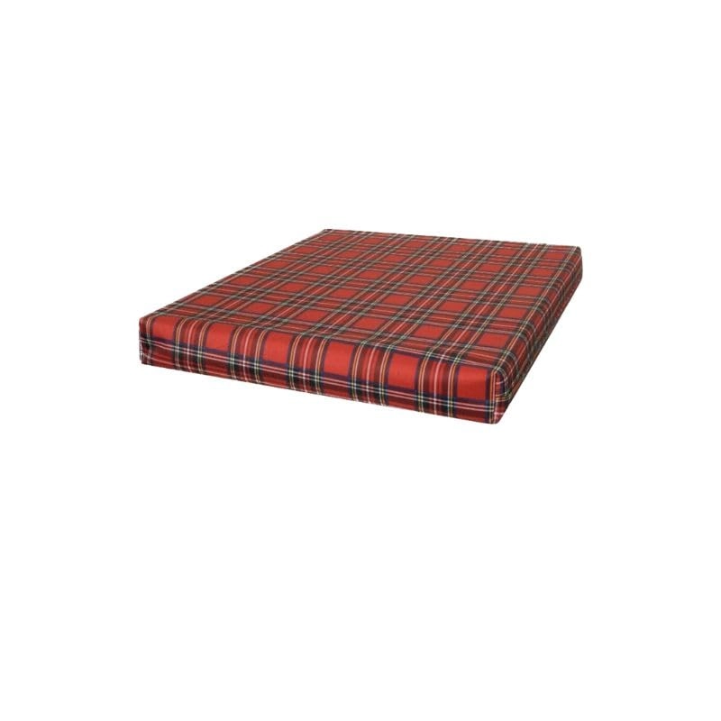 five moons Orthopaedic Pressure Relief Memory Foam Seat Pad Cushion - 18" x 16" x 2" Red Check Waterproof Zipped Cover