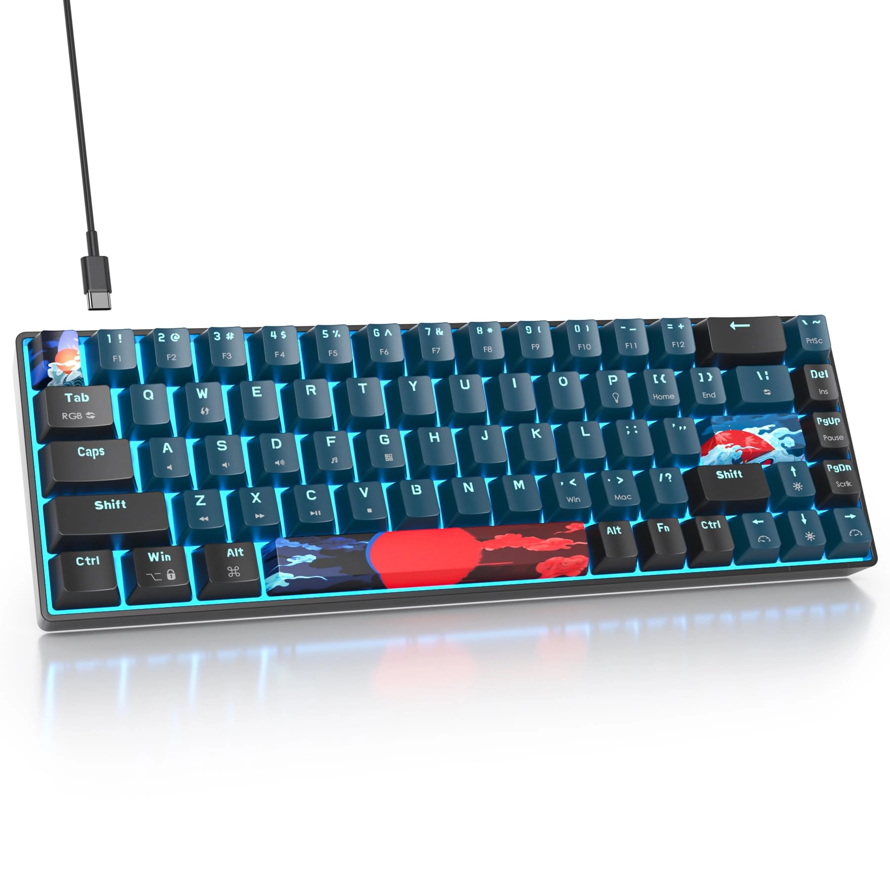 60% Mechanical Keyboard - 60% Compact Design Wired
