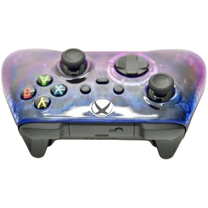 Wireless Custom Controller - Clear Blue & Purple