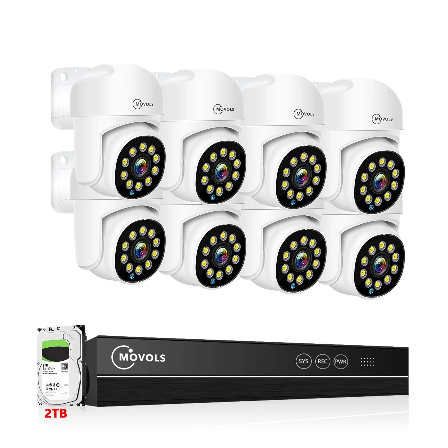 8CH 8MP Home Security Camera System - 8pcs 8CH 4K