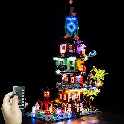 LED Light Kit for Lego 71741 Ninjago City Gardens - RC Version Remote