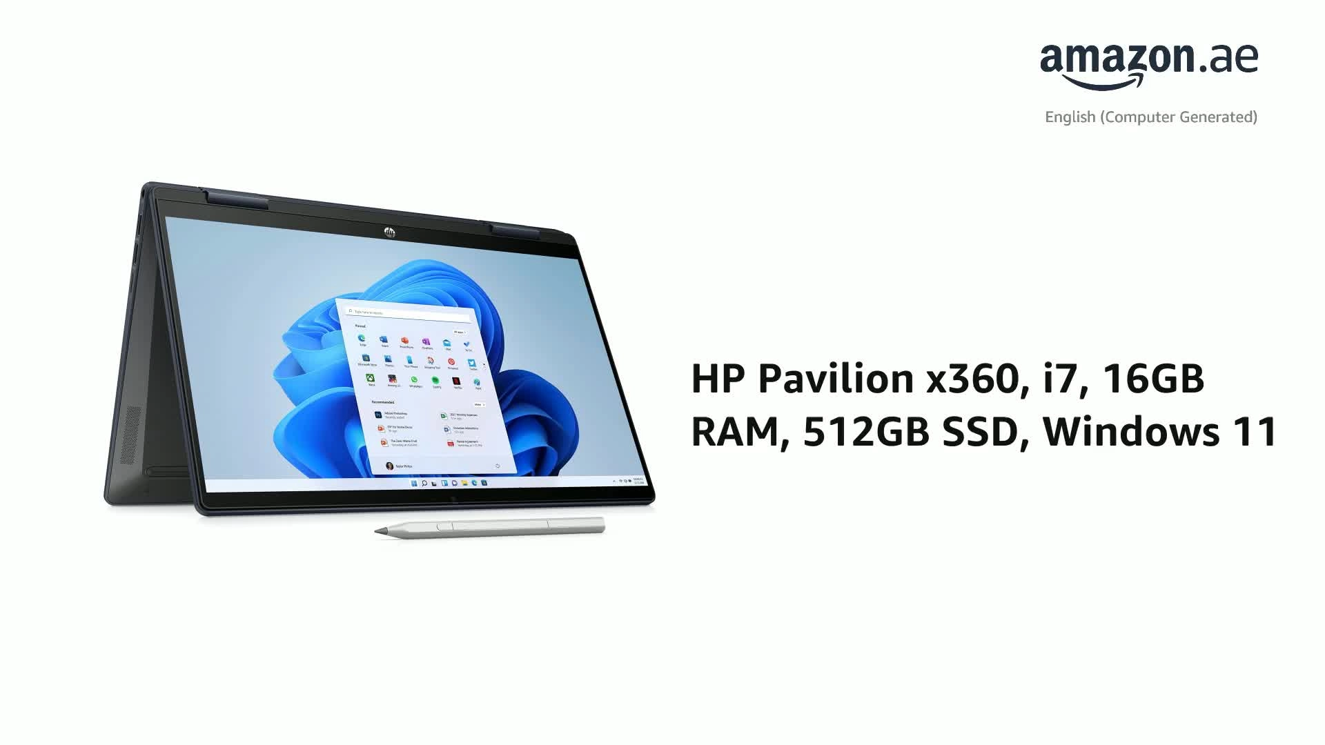 Pavilion x360 14-ek0067ne - 14'' 512GB 16GB Core i7