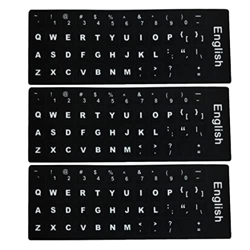 Keyboard Sticker - Black 3pcs Non-Transparent