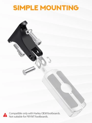 Passenger Mini Footboard Mount - Harley Davidson Touring Road King Electra Glide Road Glide Street Glide 1993-2026
