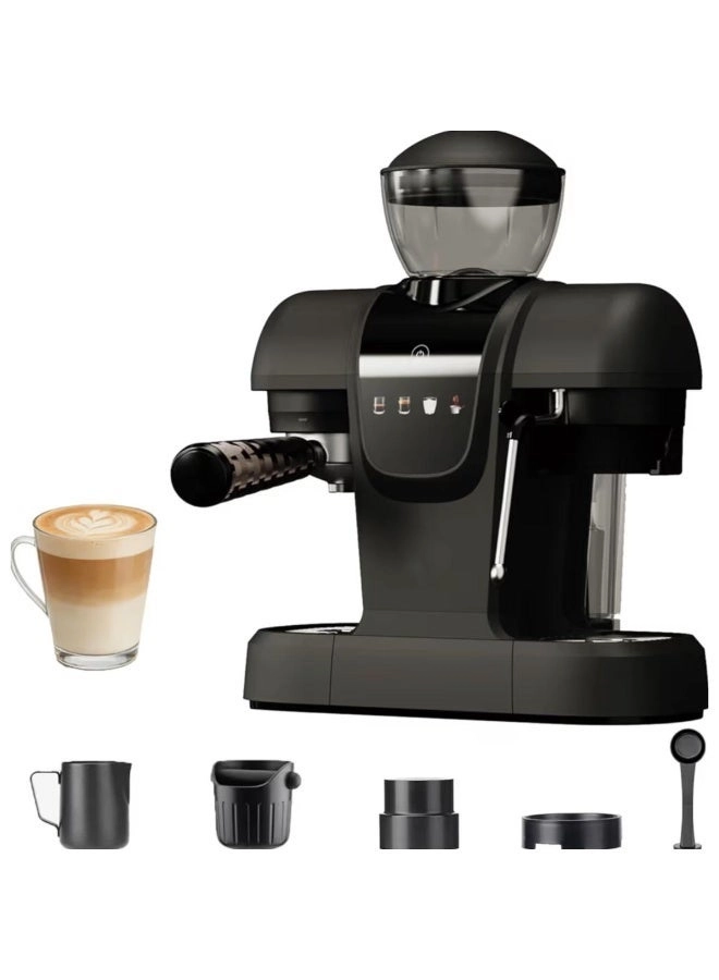 Tradeo Semi-Automatic Espresso Machine - 19 Bar Built-in Grinder