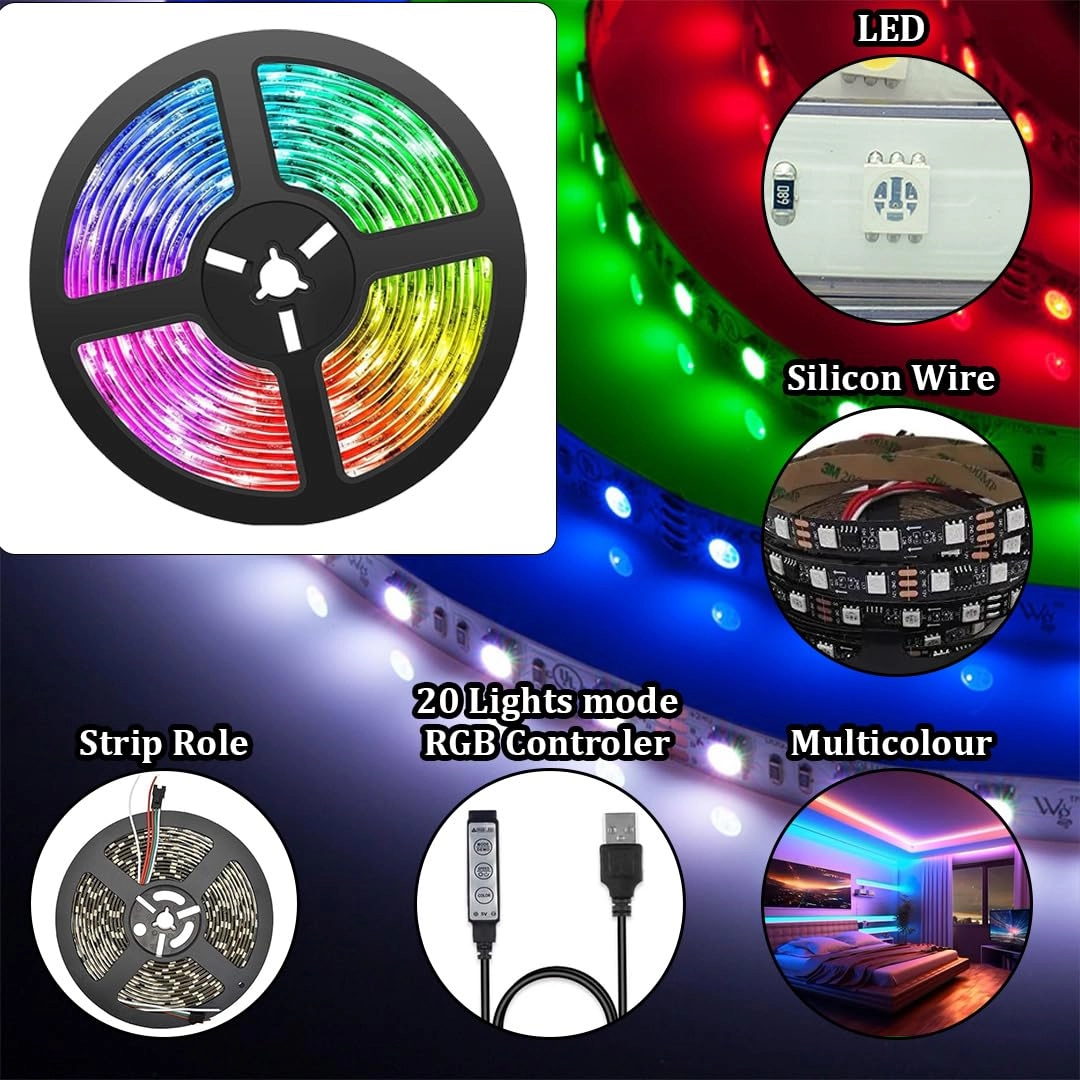 5050 RGB LED Strip Light - 3 Meter