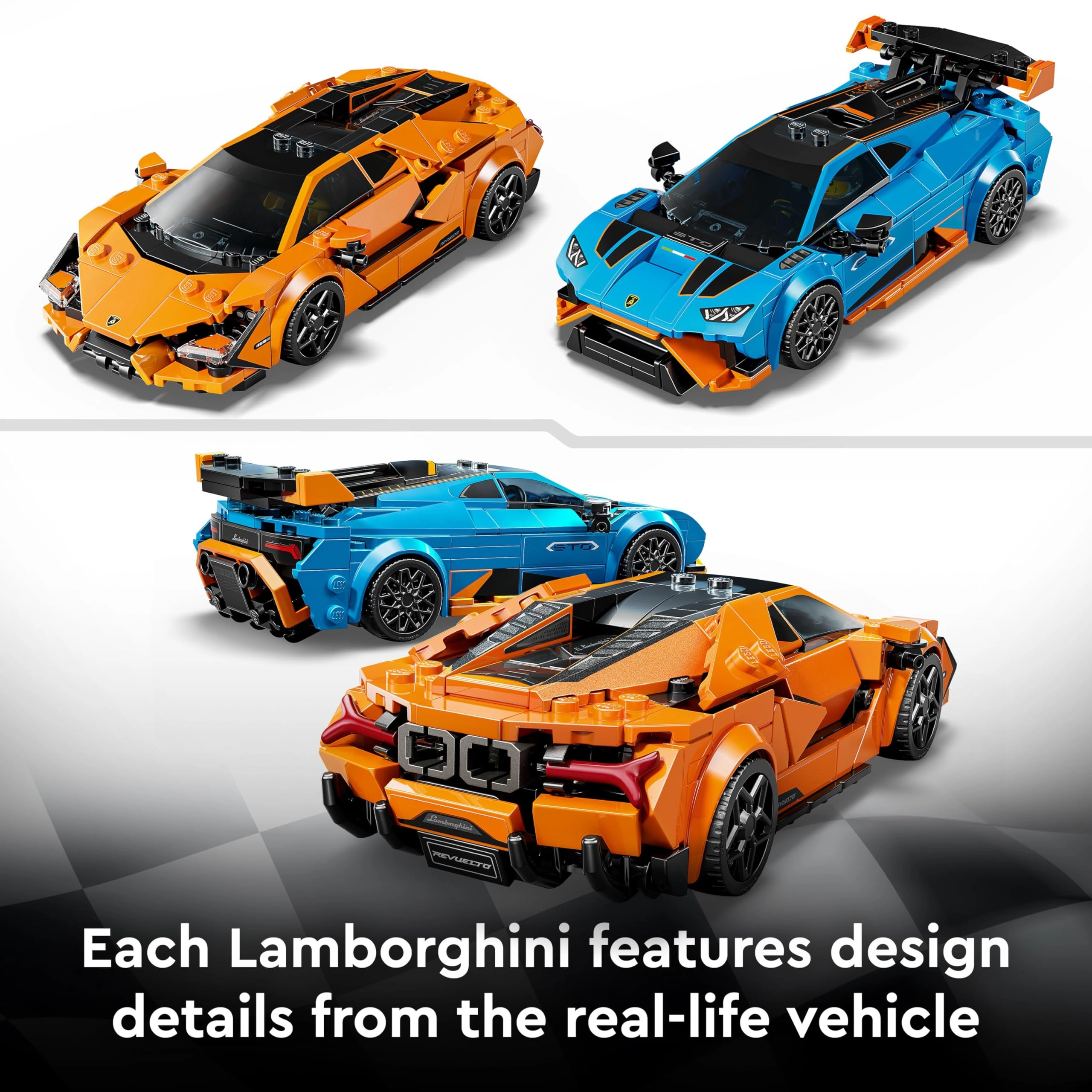 Speed Champions Lamborghini Revuelto + Speed Champions Lamborghini Huracán STO