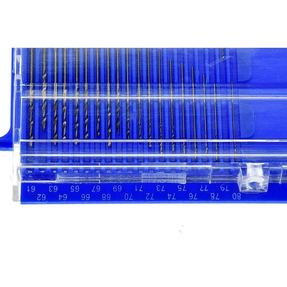 Mini Tiny Twist Drill Bit Set - Hss 20 Piece 03mm 035mm 04mm 045mm 05mm 055mm 06mm 065mm