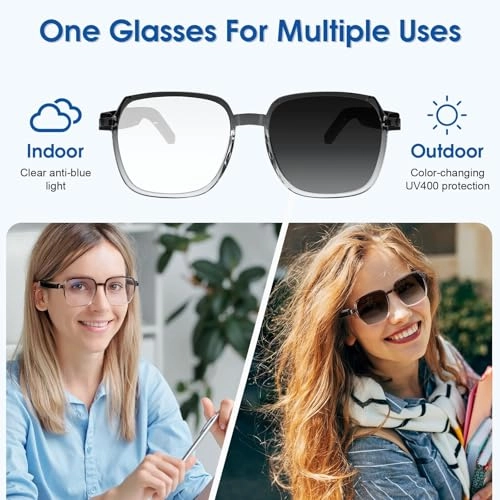 Sports Smart Glasses - Color-Changing UV400 Bluetooth 5.3