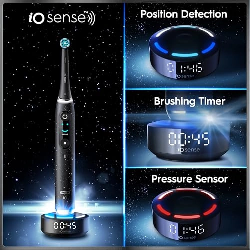 iO9 - 3 Toothbrush Heads Charging Travel Case 7 Modes