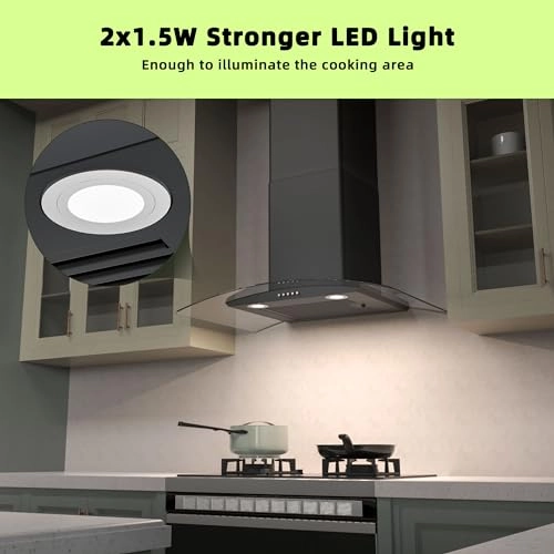 Wall Mount Range Hood - 400 CFM 30 inch