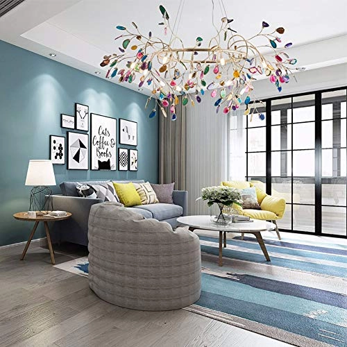 Nordic Branch Agate Chandelier - 9 heads Plated gold