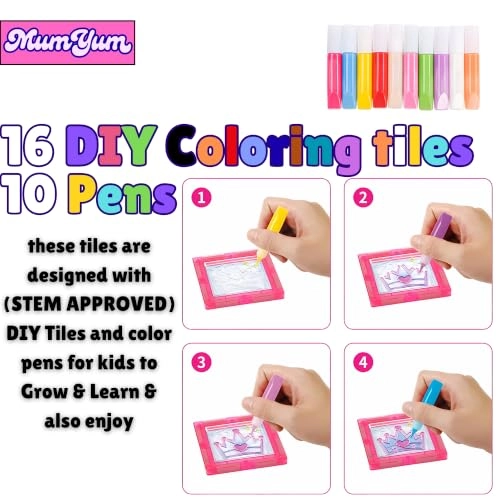 Princess Castle Magnetic Tiles Set - 2 Princes 1 Princess 1 Unicorn 1 Rabbit 50pcs