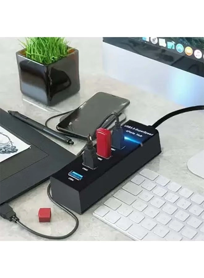 USB 3.0 Super Speed Hub - 4-Port Black