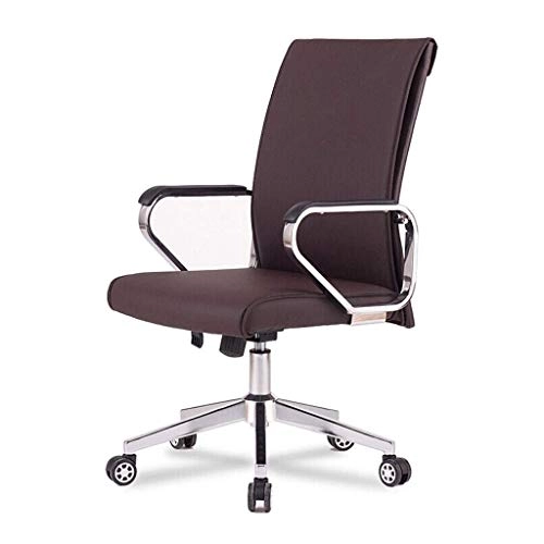 Desk Chair - PU Leather Brown High Back