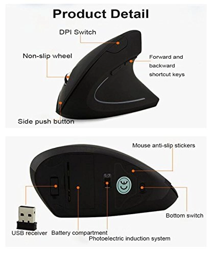 Vertical Mouse - USB Wireless