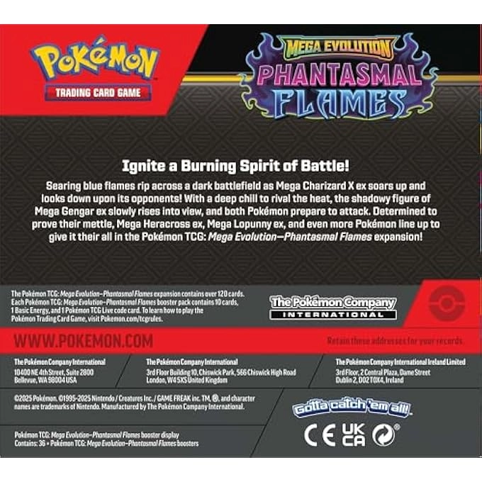 Mega Evolution Phantasmal Flames - English 36pcs