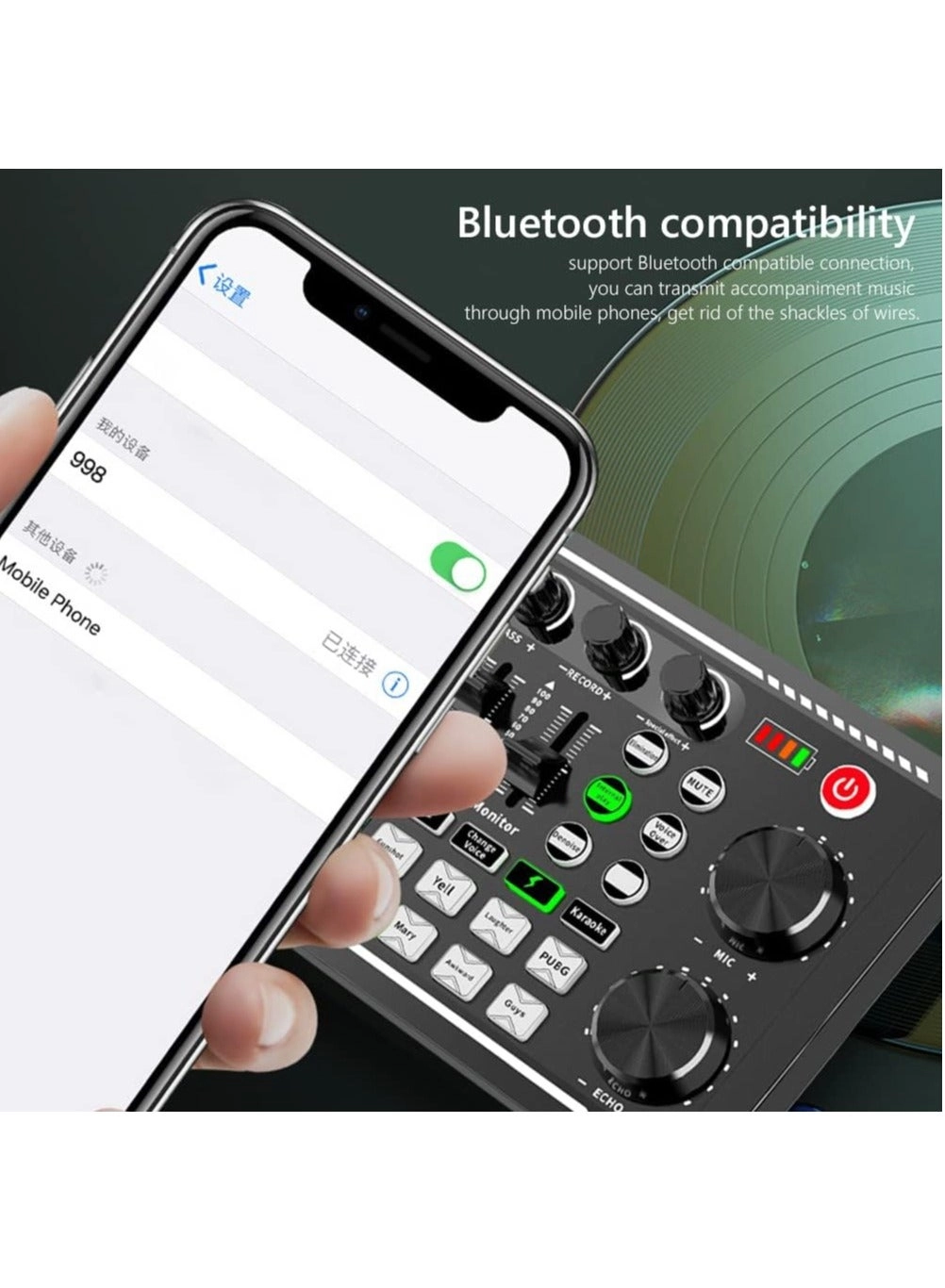 F998 - 16 Sound Effects Bluetooth-compatible 1200mAh battery