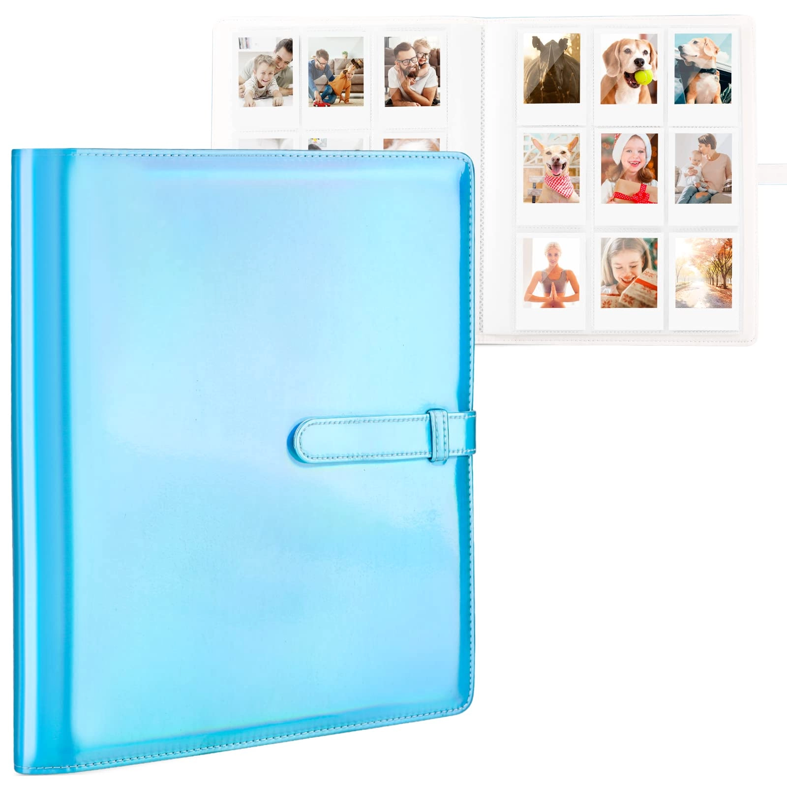 Ablus 3.5x2.3" 360 Pockets Hard PU Leather Photo Album