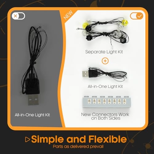 LED Light Kit for LEGO Tudor Corner 10350