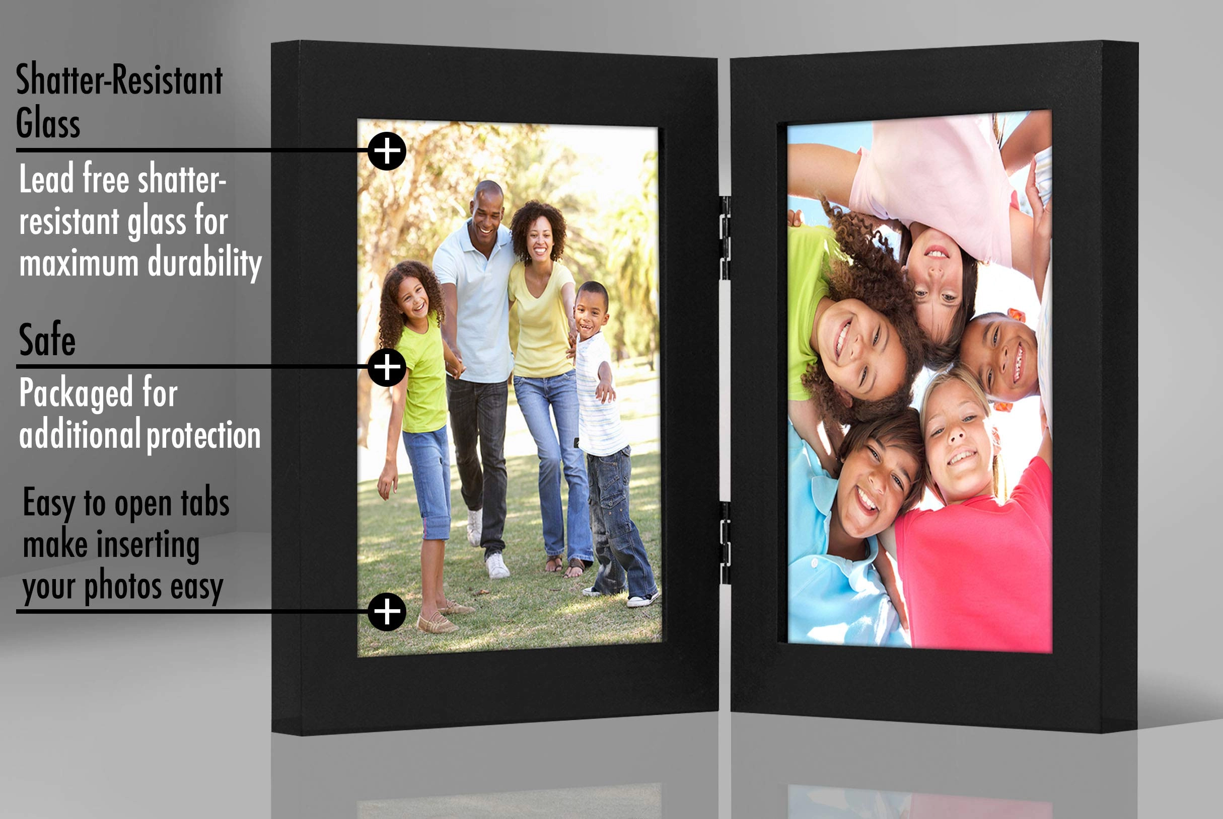 Hinged Double Picture Frame - 4X6 2