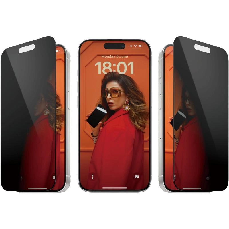 Ultra Wide Fit Clear Tempered Glass Screen Protector for iPhone 16 Plus