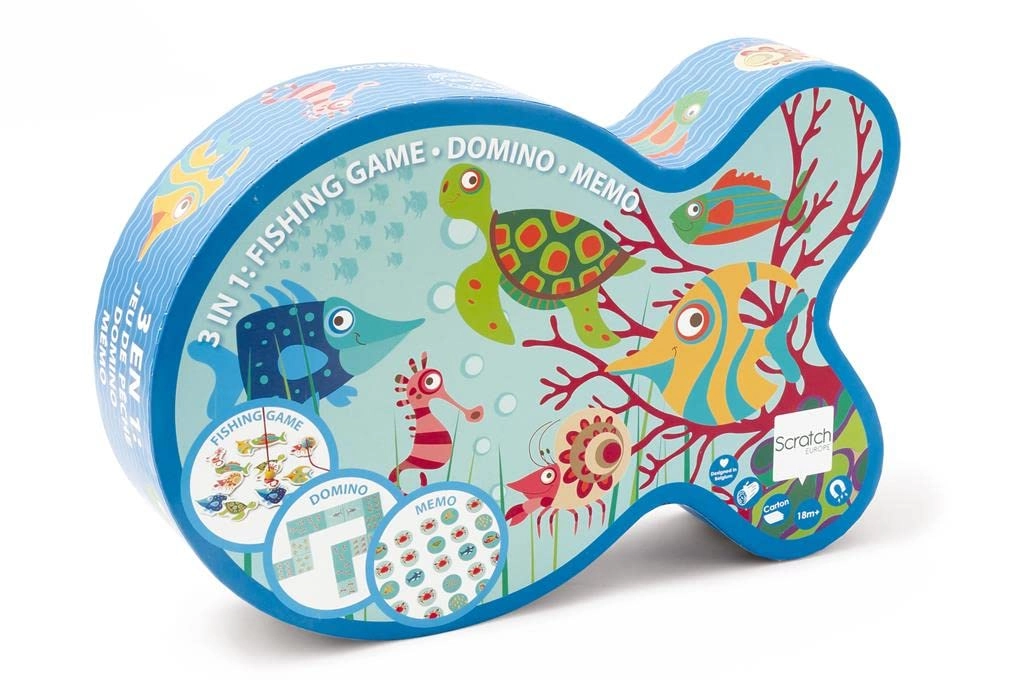 Scratch Europe 3-In-1 Fishing Game Maritime - 18 months+