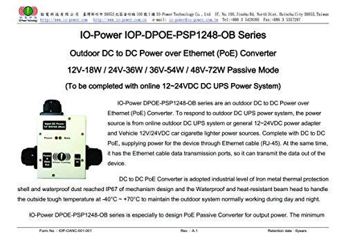 IOP-DPOE-PSP4872-P - 48V 48W 1Gbps