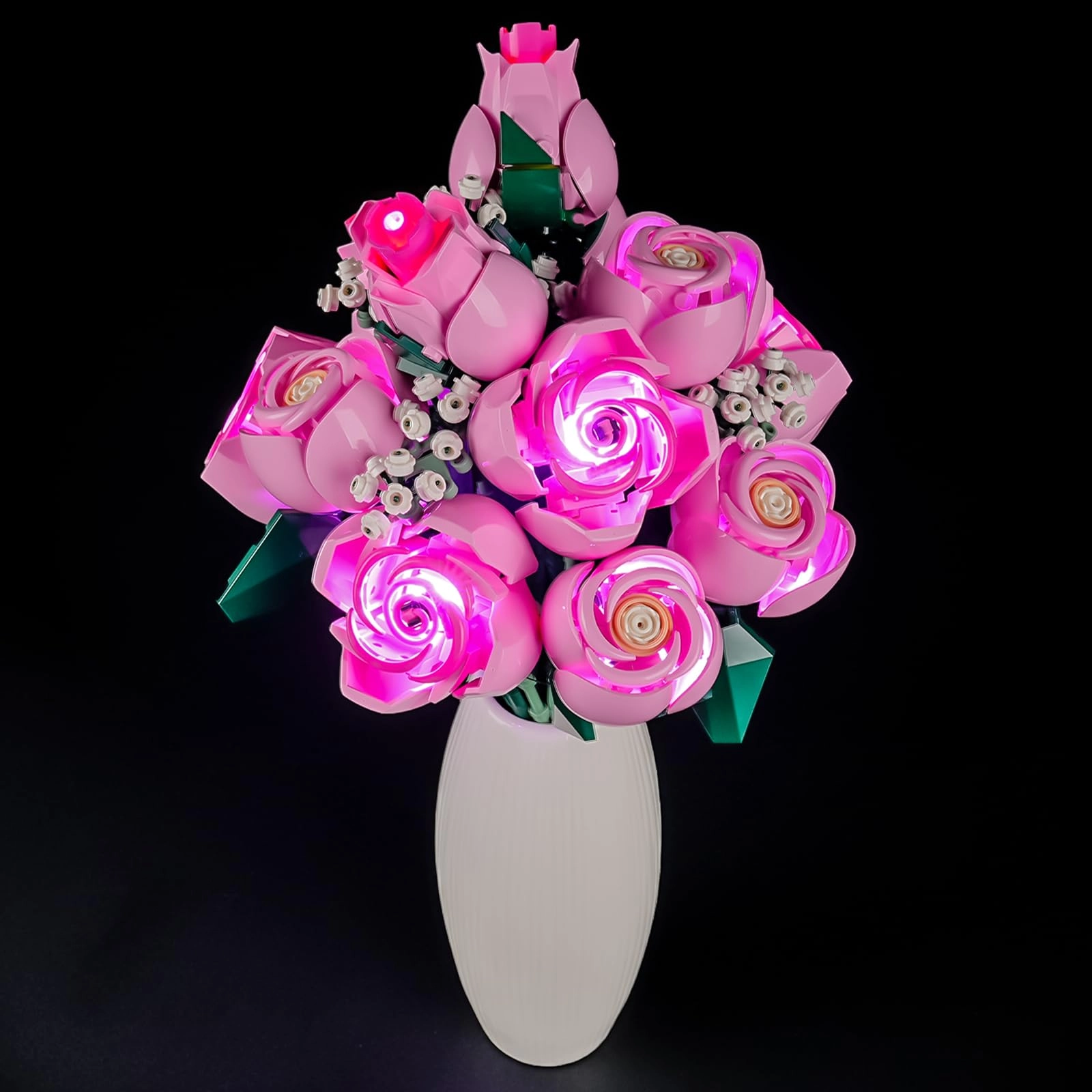 YEABRICKS LED Light for LEGO Botanical Bouquet of Pink Roses 10374