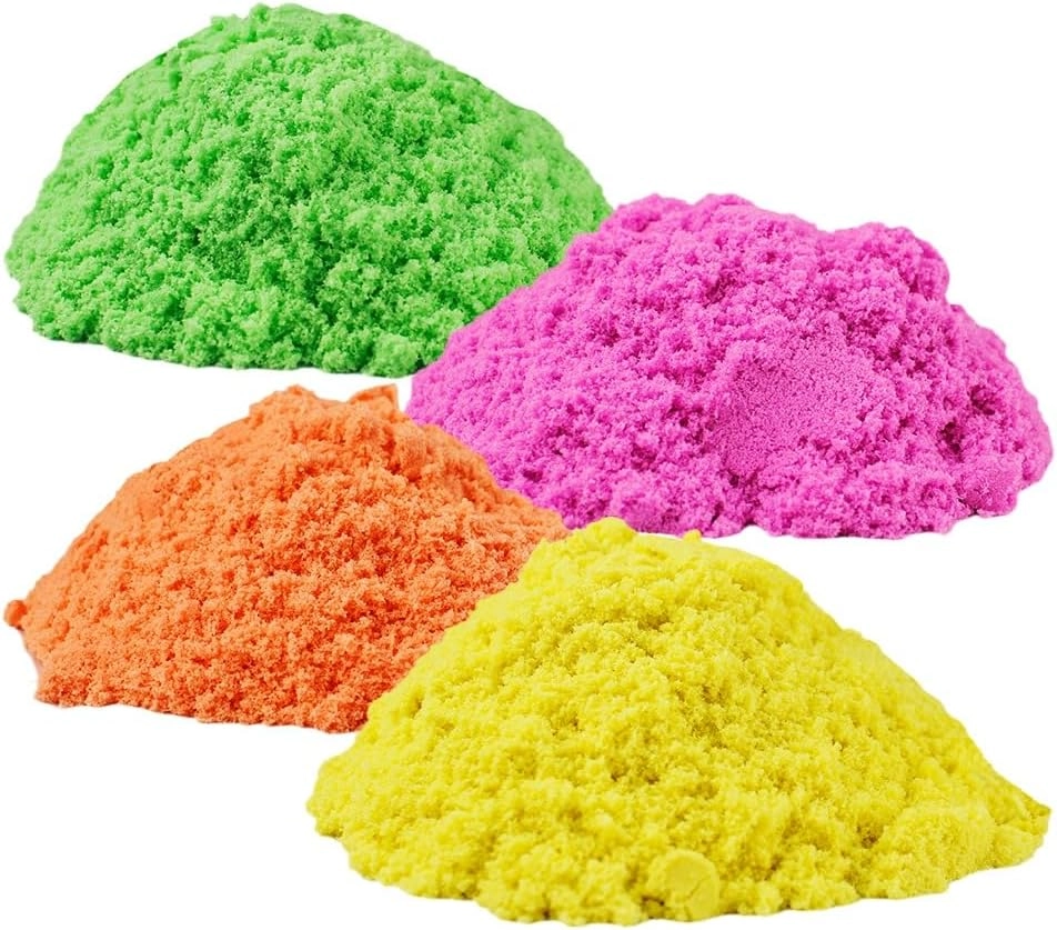 Moldable Sensory Play Sand Set - 750g Pack of 4 Colors