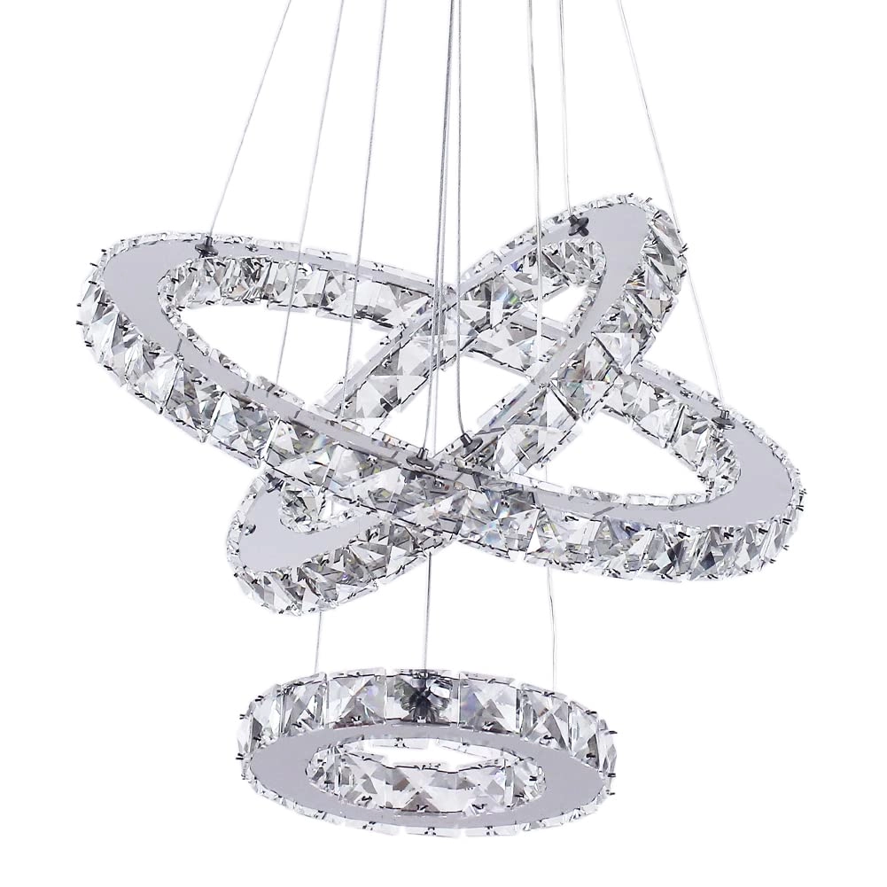 diisunbihuo LED Chandeliers 3 rings - 3 colors(cool white/warm white/pure white) Non-dimmable
