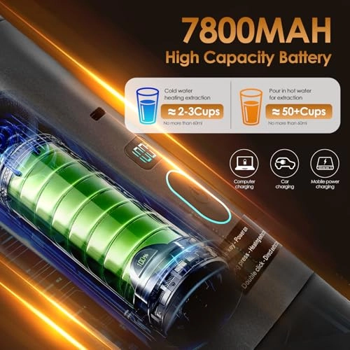 Portable Coffee Machine - 7800mAh USB-C Wireless