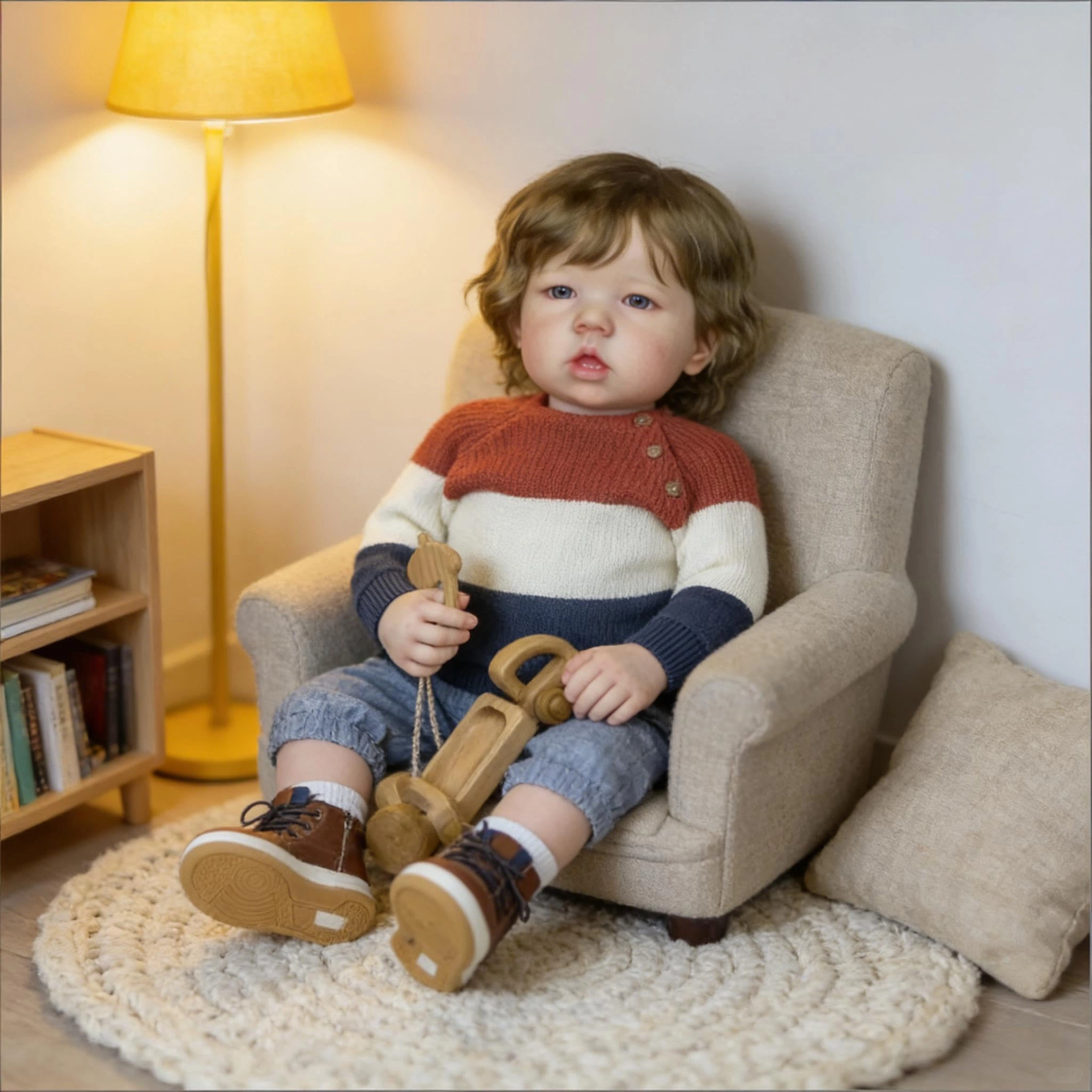 Liam Reborn Baby Doll - 20 inch Vinyl Boy Blonde Hair Ages 3+