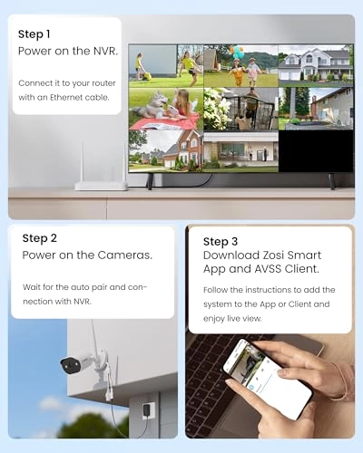 2K Wi-Fi 6 Security Camera System - 4 8 3MP