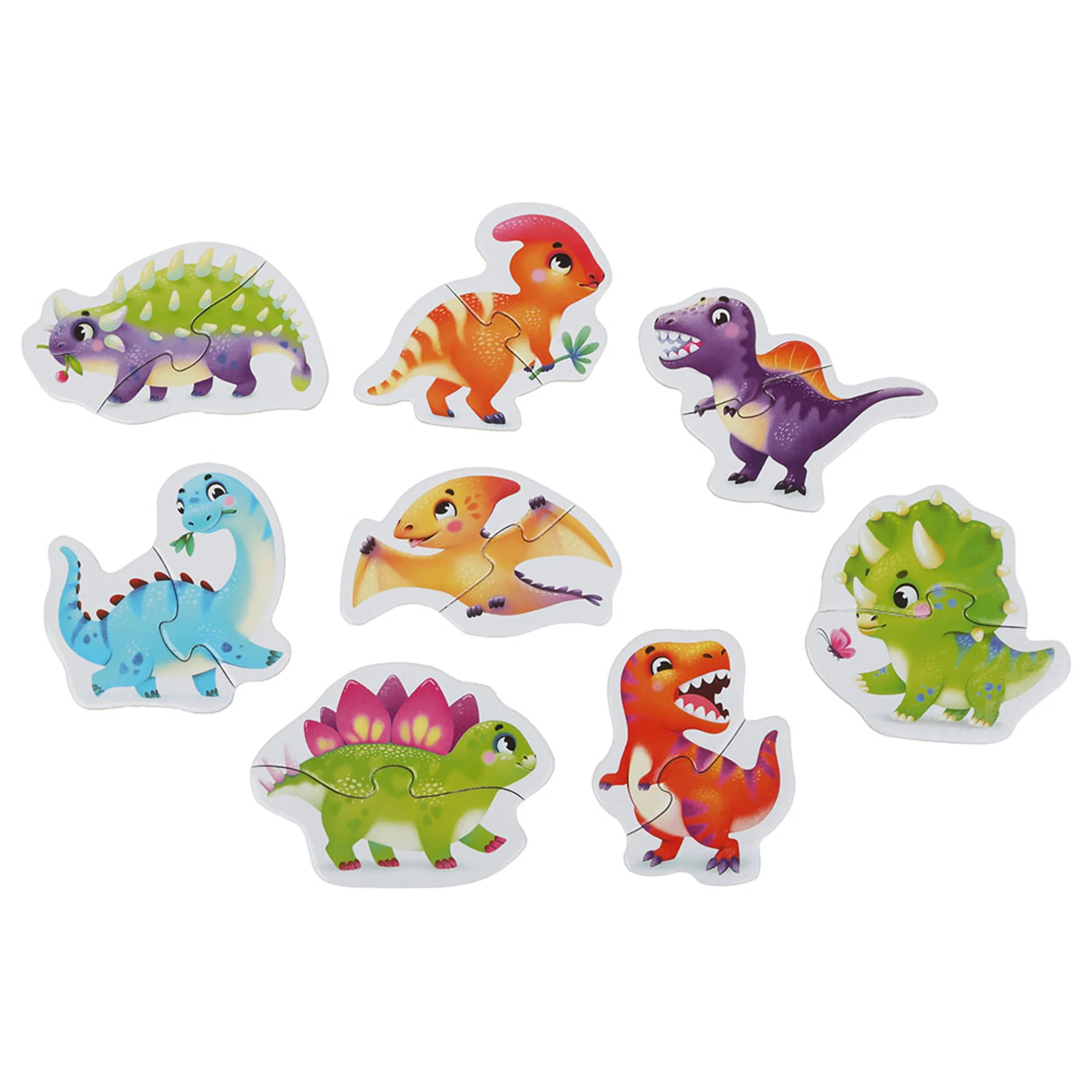 Puzzlika Happy Dinosaurs 8-in-1 Puzzle (MIK-15252)