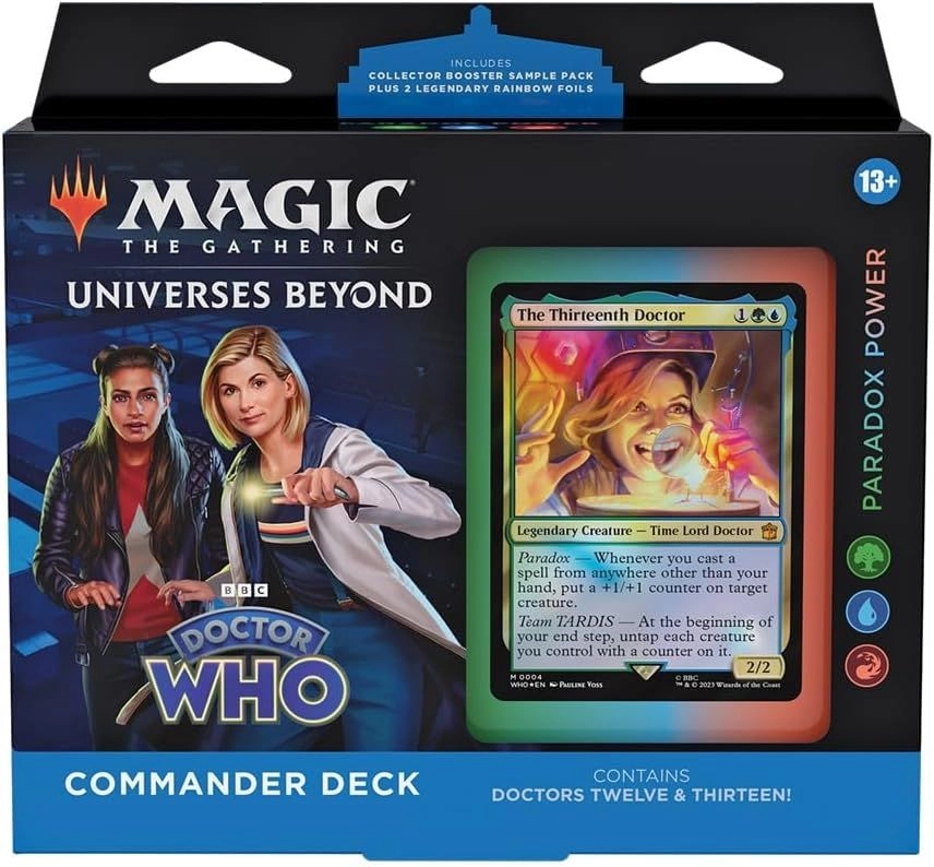 Doctor Who Commander Deck - 100-Card + Collector Booster Sample Pack - 2-Card + Accessories