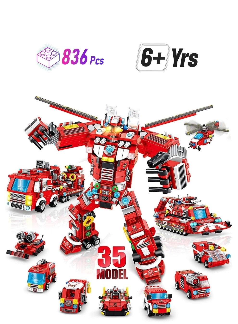 Fire Robot - 836 pcs