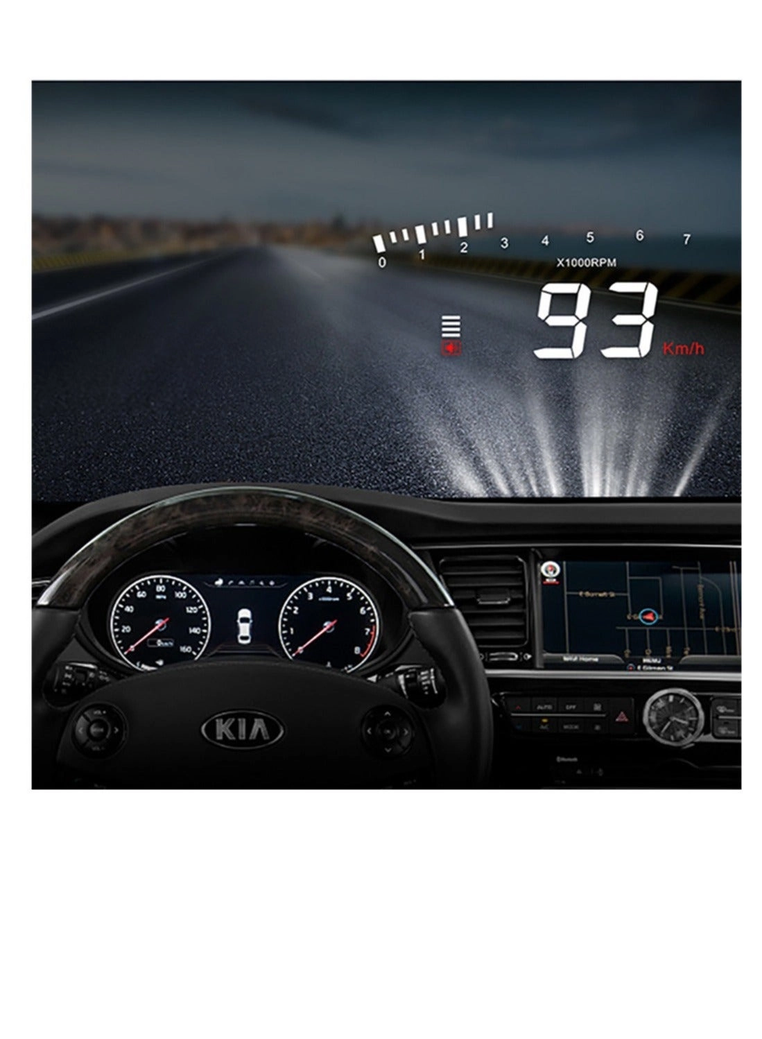 HUD Head-up Display - Multifunctional Overspeed Warning System OBD II