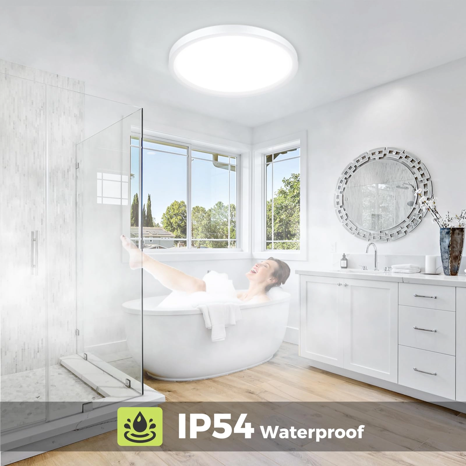 Dimmable Flush Mount LED Ceiling Light - 3000K-4500K-6000K