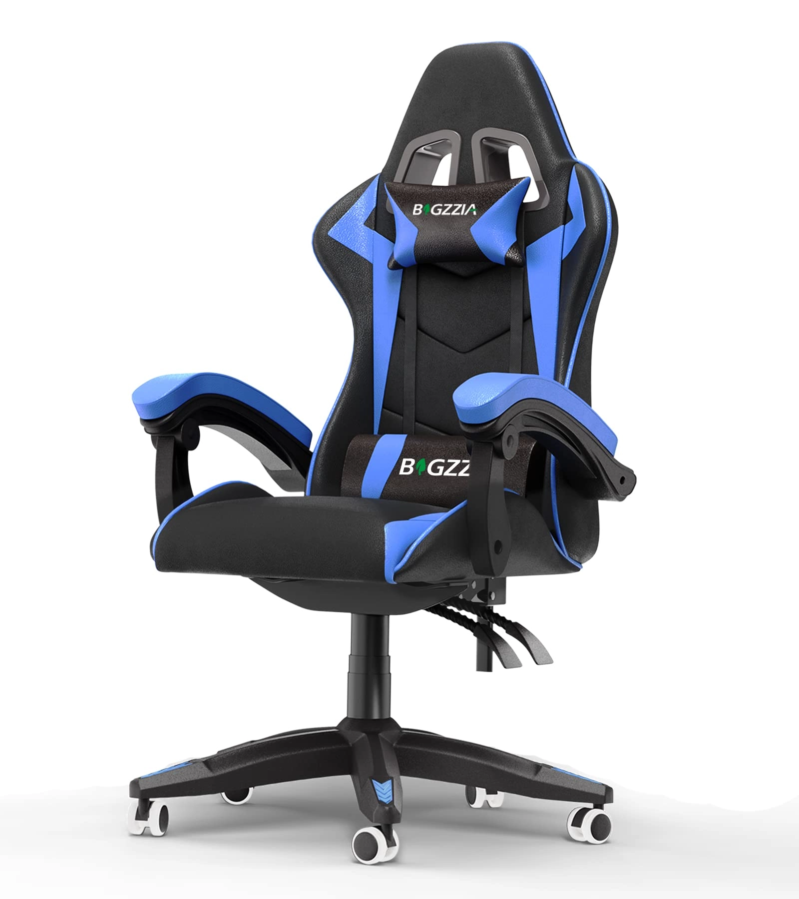 white LED gaming chair - RGB Reclining PU Leather