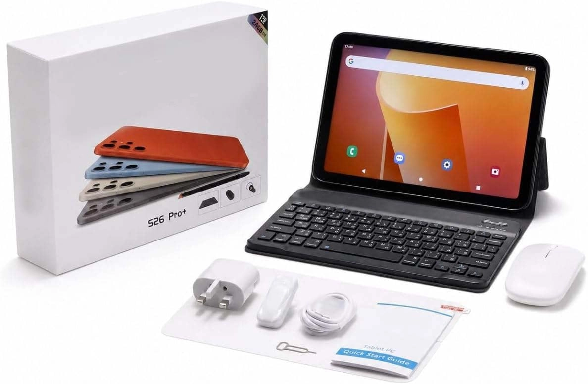 Oteeto Android 15 Tablet - 1TB 10.15" + Wireless Keyboard + Mouse + Bluetooth Headset