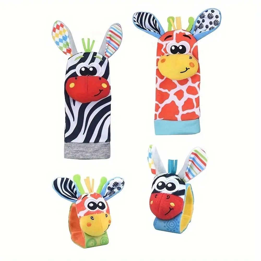 Wrist Rattle & Foot Finder Socks - 1+ Animal designs