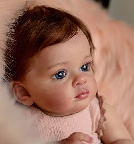 Reborn Baby Girl Doll - 24 inches 60 cm Blue Eyes